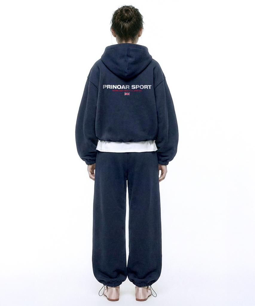 PRINOAR Small Sport String Single-Pleat Wide Pants - Navy