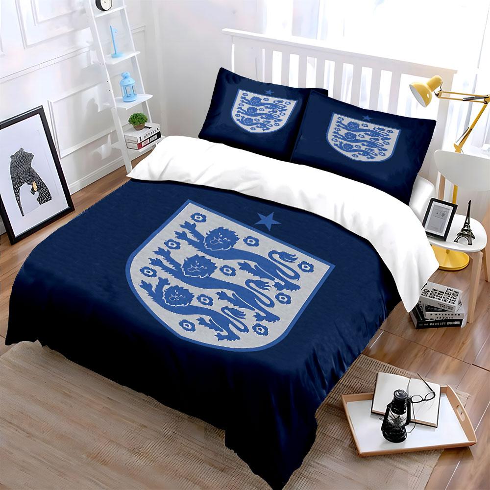"Blue Lion Crest Bedding Set" Bedding Duvet Cover Set Duvet Cover Pillowcases (1 * Duvet Cover 2 * Pillowcases, without duvet insert)