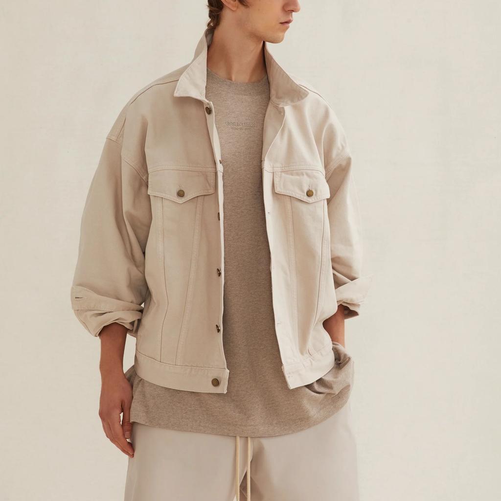Fear of God Джинсовая куртка Essentials Silver Cloud Мужская верхняя одежда Серый 202BT234272F