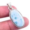 Natural Republic Larimar Gemstone 925 Solid Sterling Silver Pendant 1.50'' I3F76