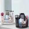 Rotating Pen Holder Storage Boxe Metal Cutout Iron Mesh Creative Simple Office Desktop Large Capacity Home Storage Organizer