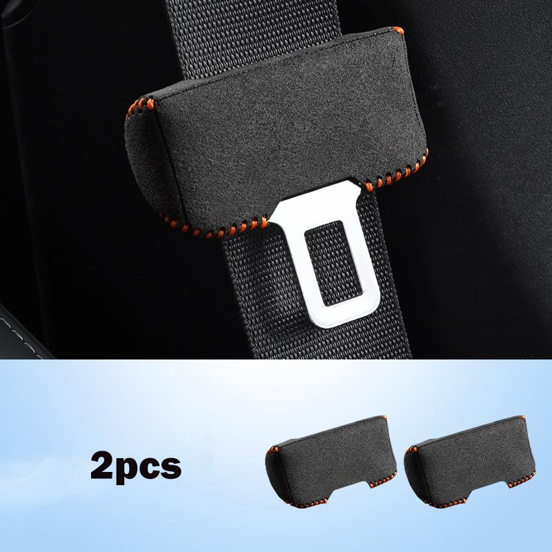 Car Interior Seat Belt Clip Buckle Suede Safety Belt Anti-Scrape Protective Sleeve Cover Modified Accessories