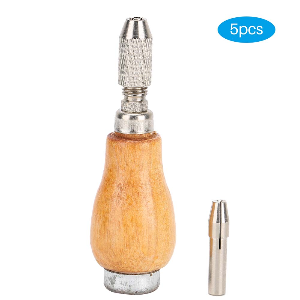 5 шт. Удобная деревянная ручка для напильника со сменными головками, аксессуары для ремонта ювелирных изделий