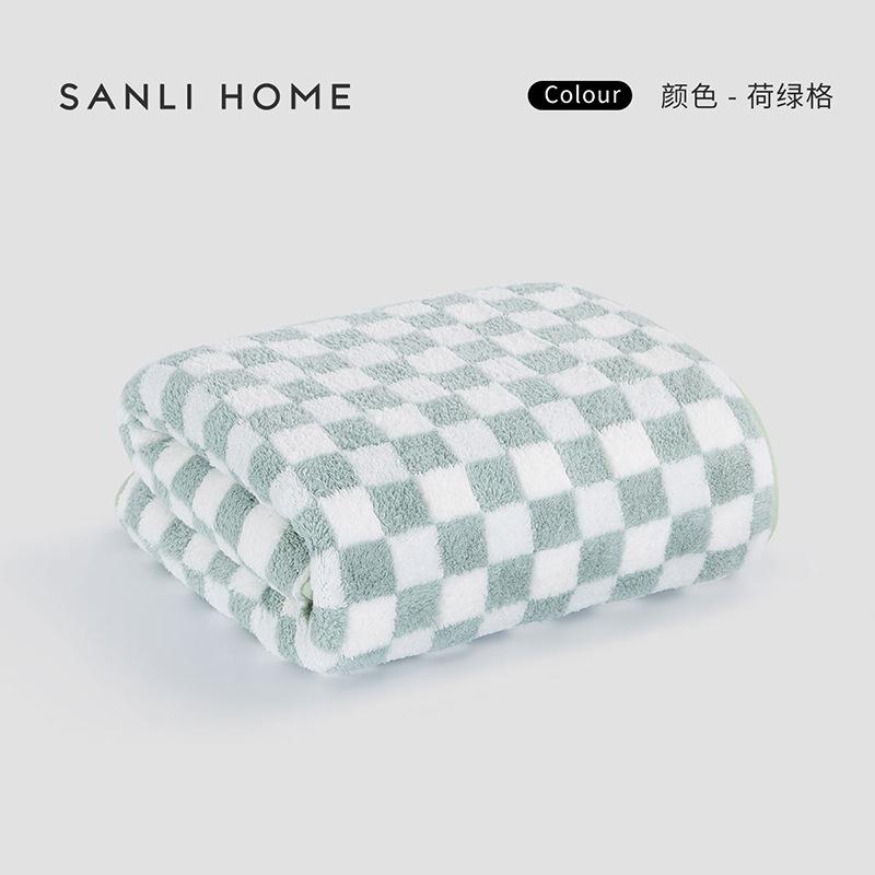 Towel checkerboard towel coral fleece square towel face towel bath towel children adult face towel