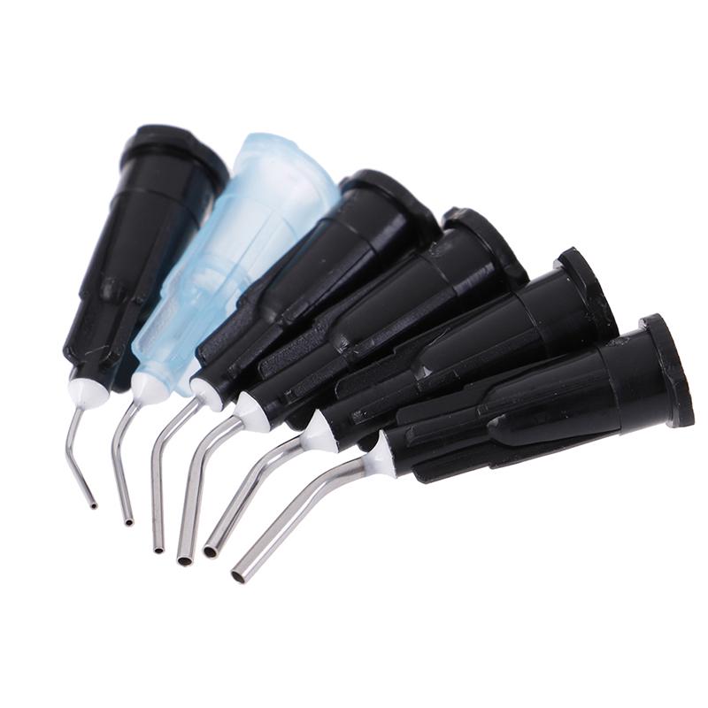 100X изогнутые иглы для ирригации зубов, шприц для текучих композитов Flow Dentals