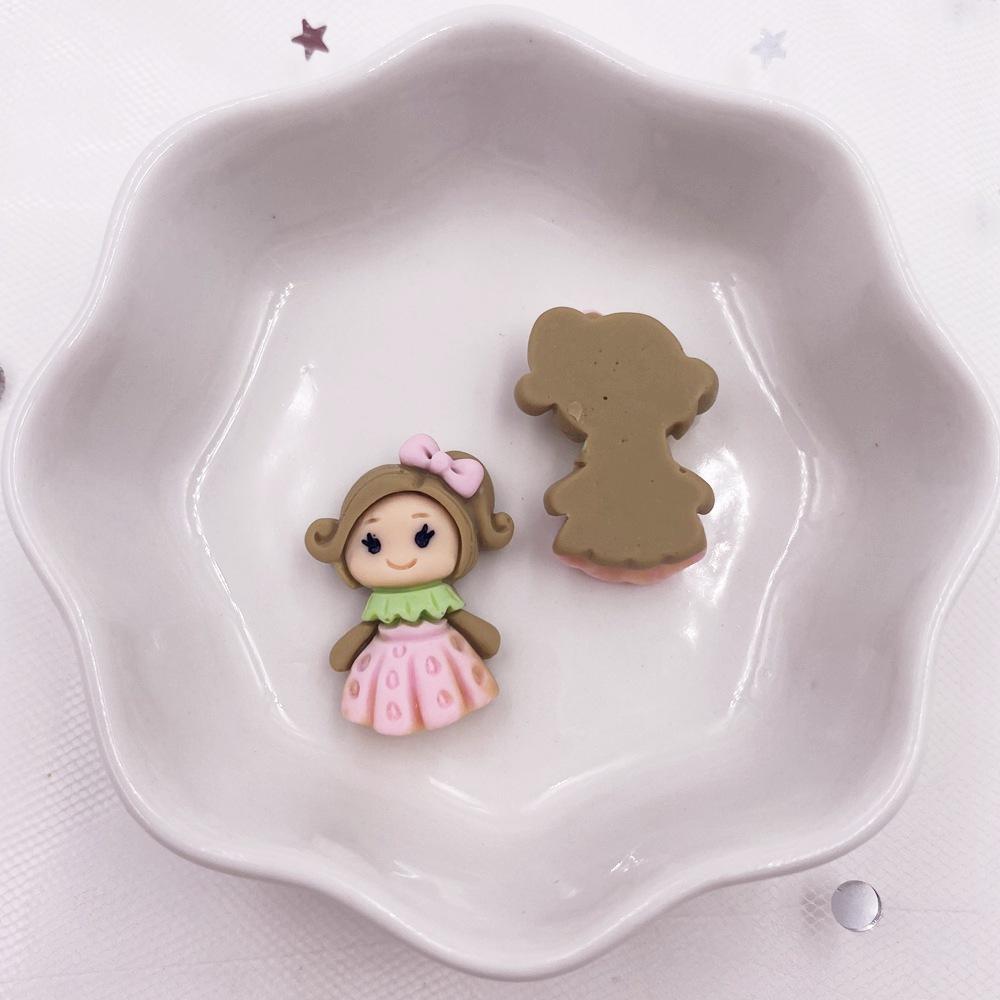 20 шт., красочные смоляные мини-принцессы для девочек, аниме, кабошон с плоской спинкой, скрапбукинг, аксессуары для рукоделия, декор, фигурка