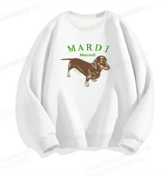 Корейская толстовка с принтом таксы 2024: Унисекс Круглый вырез 320г Хлопок, Вдохновленный Ким Го-ын