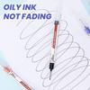 10pcs Long Head Deep Hole Marker Pens, Waterproof Construction Markers for Woodworking, Metal, 20mm Deep Reach Permanent Ink Markers, Quick-Dry
