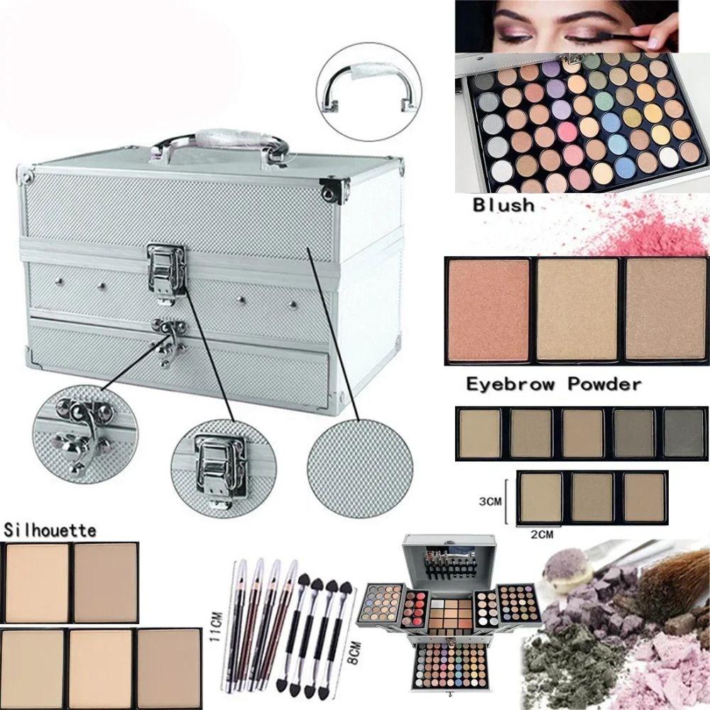 Makeup Set Box Eyeshadow Lip Blush Nail Polish Eyebrow Pencil Multifunctional Palette Christmas Wedding Birthday Gift Cosmetics, 1pc