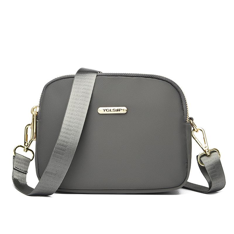 Женская сумка через плечо с широким ремнем, простая водонепроницаемая, с косым ремешком, снаружи, из ткани Оксфорд, небольшая квадратная сумка с разъемом для наушников
