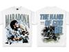 Maradona Big Face Print Men T-shirts Oversized Y2k Casual Cotton Street Hip Hop Short Sleeve Male Top Breathable Comfort Clothes