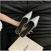 Модные плиссированные тапочки женские туфли с острым носком Slip On Cozy Zapatos Mujer INS Горячая Распродажа Однотонные лаконичные Sapato Feminino Новые