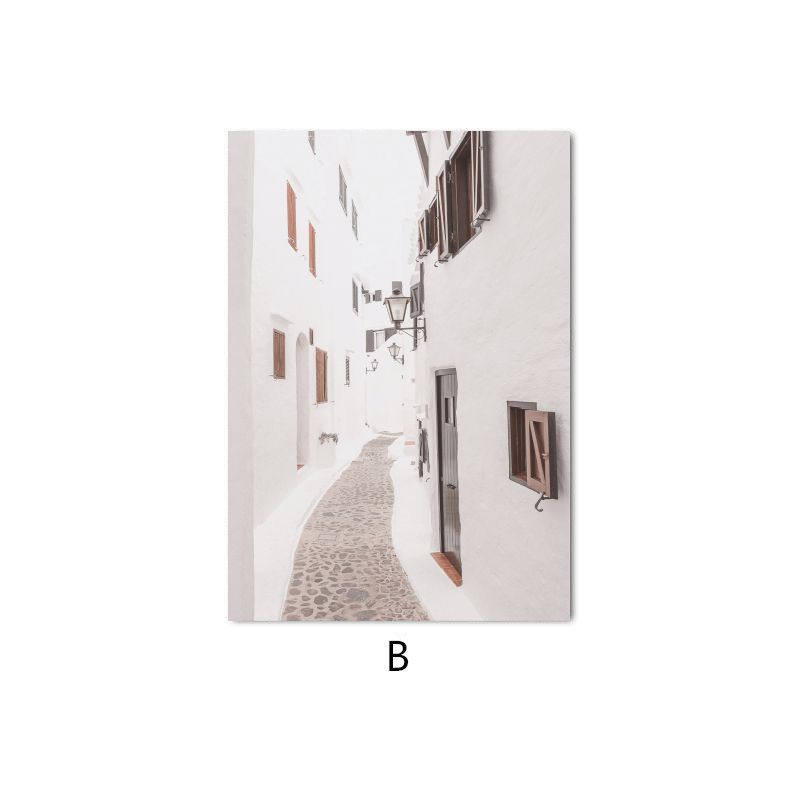 Плакат со зданием Средиземного моря, кокосовая пальма, Испания, деревня, пейзаж, настенная живопись на холсте, скандинавская картина, домашний декор для комнаты