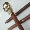 91.44 Cm Brass Knob Skull Head Walking Stick Cane Wooden Cane