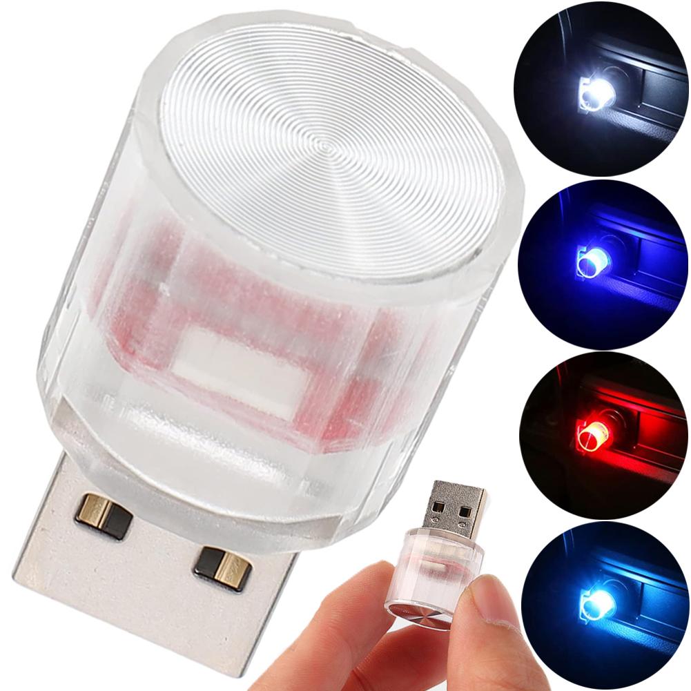 Мини-автомобиль USB LED окружающий свет Декоративные атмосферные лампы для внутренней среды Авто ПК Компьютер Портативный свет Plug Play