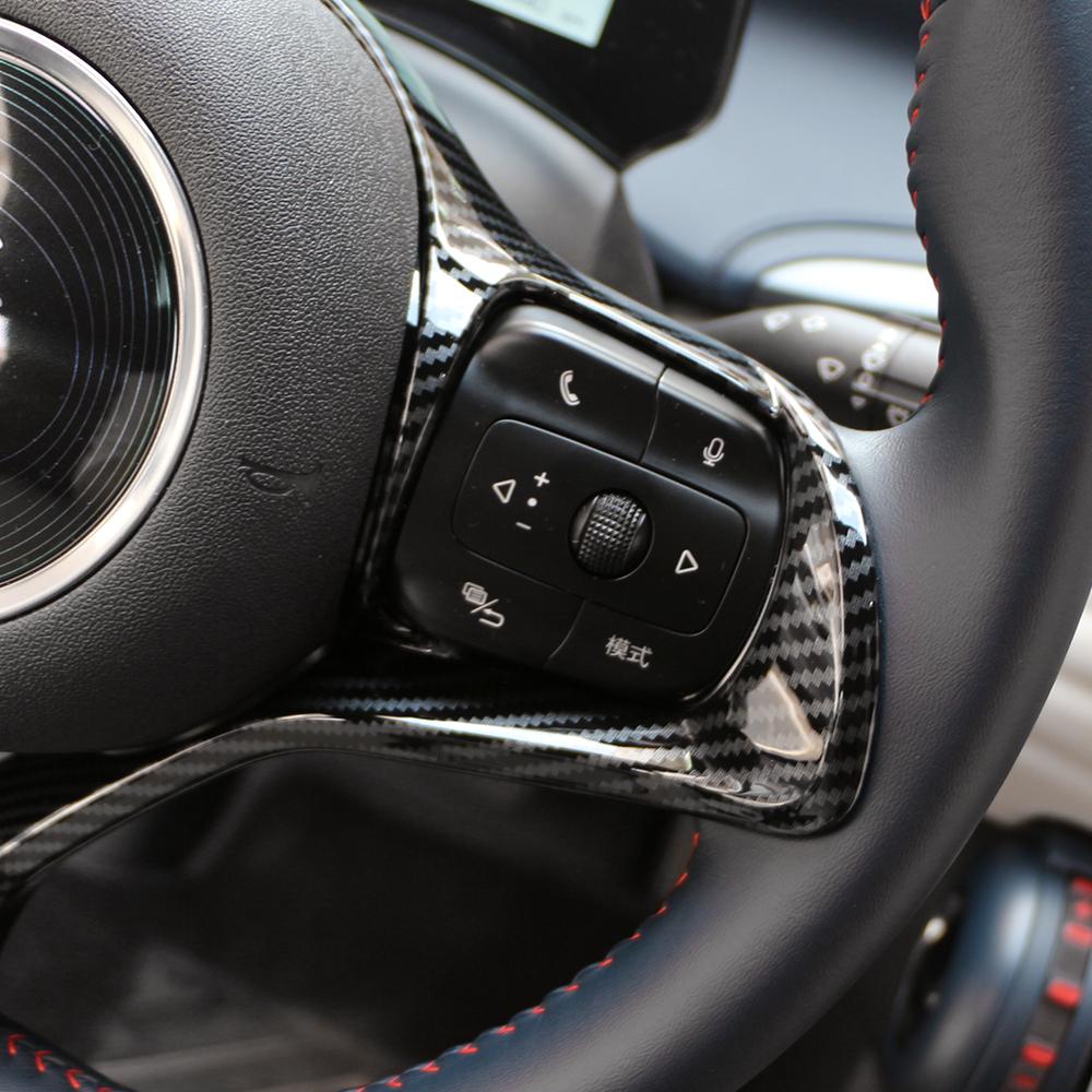 Наклейка-накладка из углеродного волокна на внутреннюю часть рулевого колеса автомобиля для BYD Atto3 Atto 3 2022 2023 Yuan Plus Dolphin Аксессуары