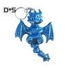 3D Printed Keychain Dragon Winged Design Keyring with Moving Tail Bags Luggage Schoolbags Car Interiors
