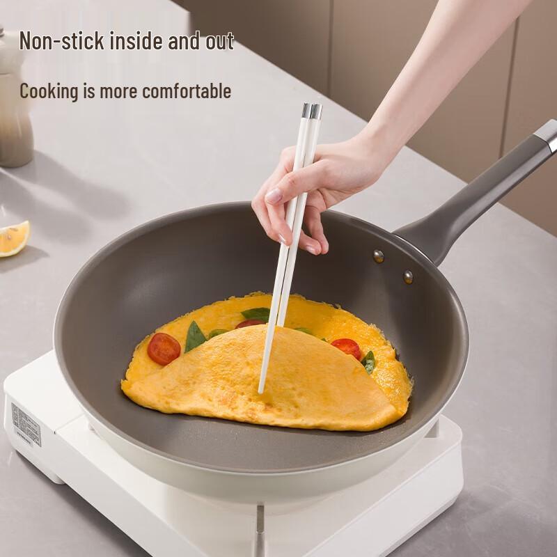 COOKER KING Плоская сковорода-вок с антипригарным покрытием, 32 см