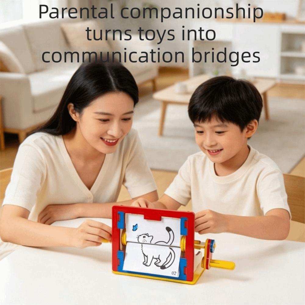Assembly Hand Cranked Animation TV-Shaped Science Handmade Craft Science Experiment Toy Kids Toy