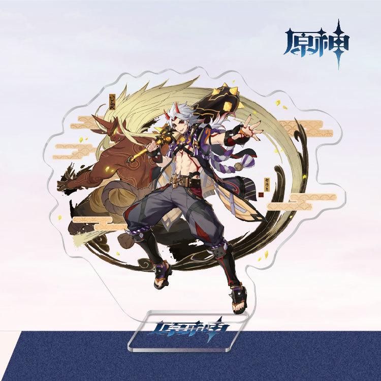 Game Anime Genshin Impact General Raiden Acrylic Cosplay Character Stand Acrylic Figure Stand Painted Desk Decor Ornament Gift