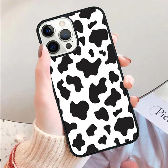 Black white Dalmatian Cow zebra texture Phone Case for iPhone 17 Air 16 15 14 12 13 PLUS 11 PRO MAX coque Cover
