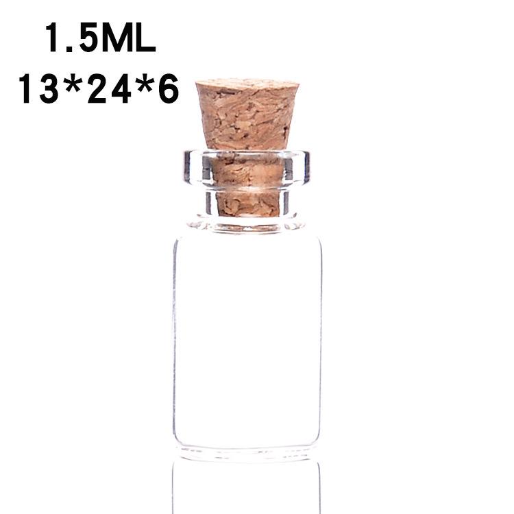 Brown Cork Mini Wish Bottle Pendant 13x18/13x24 for DIY Jewelry
