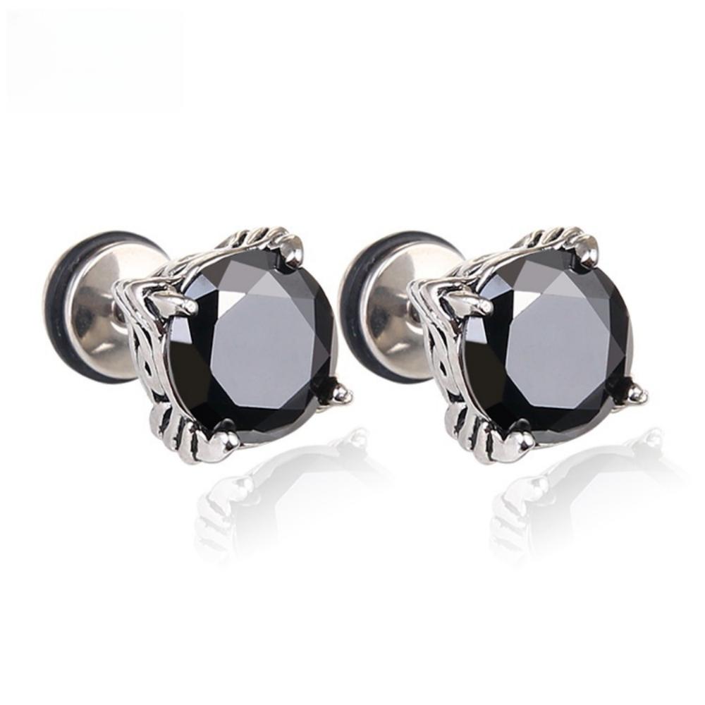 1Pair Vintage Star Gift for Women Stainless Steel Long Hanging Dangle Drop Piercing Earrings for Male Trendy Jewelry Y2k Decora