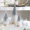 15/20/25cm Christmas Small Snowy Tree Plastic Artificial Pine Tree  Hotel Office Decor