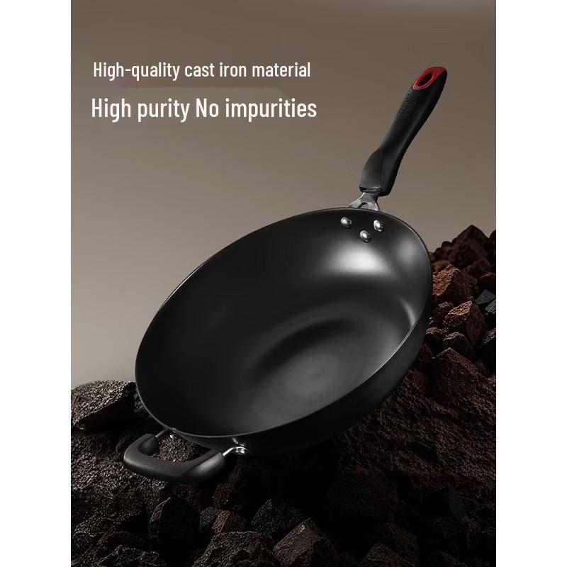 COOKER KING Non-Rust Cast Iron Wok