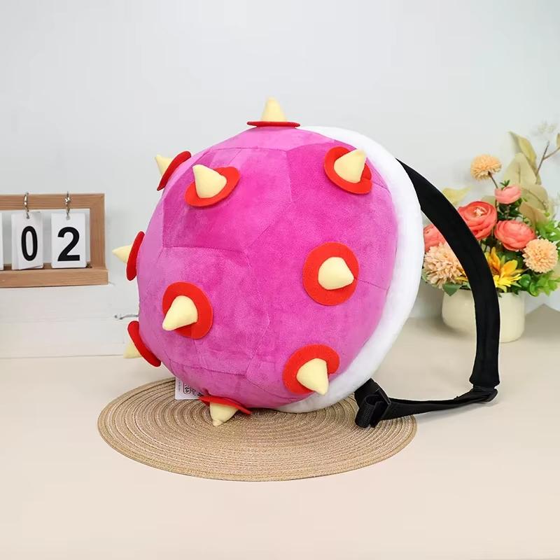 Game Turtle SchoolBag Green Red Turtle Shell Bowser Plush Bag Wing Backpack Birthday Gifts