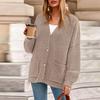 Sweaters For Women Button Long Sleeve Knit Sweater Coats With Pockets