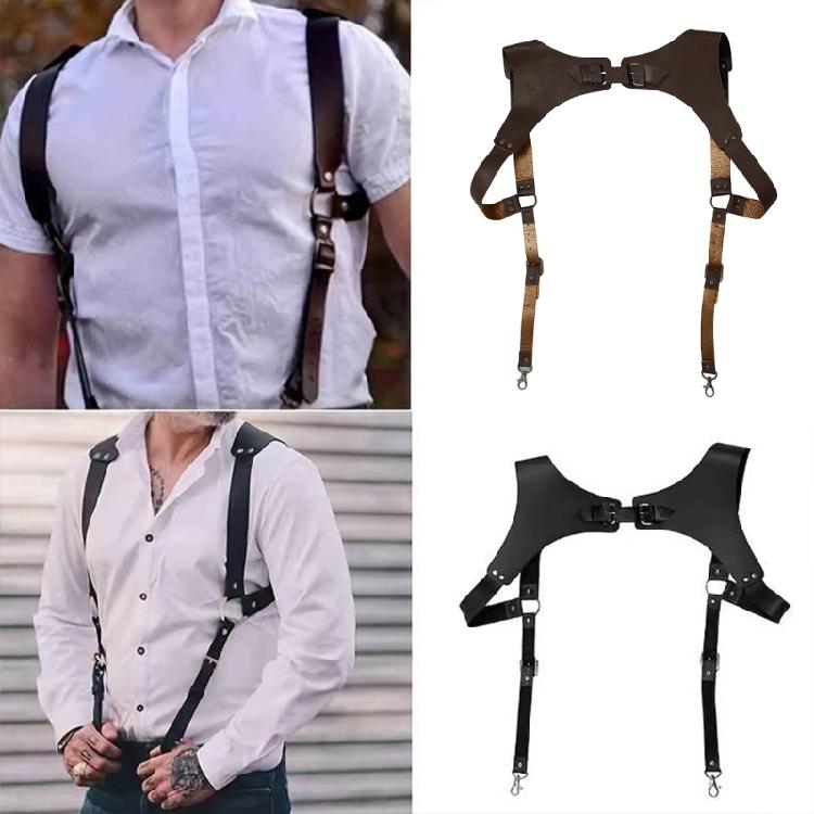 Модные мужские кожаные подтяжки-ремень, винтажные подтяжки, подтяжки для свадебной одежды