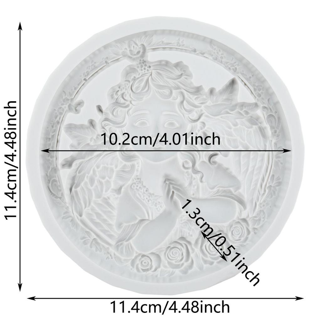 Камея с фоторамкой Силиконовые формы Ангел Фоторамка Форма для мастики Инструменты для украшения торта Топпер для кекса Конфета Шоколад Форма для гампасты