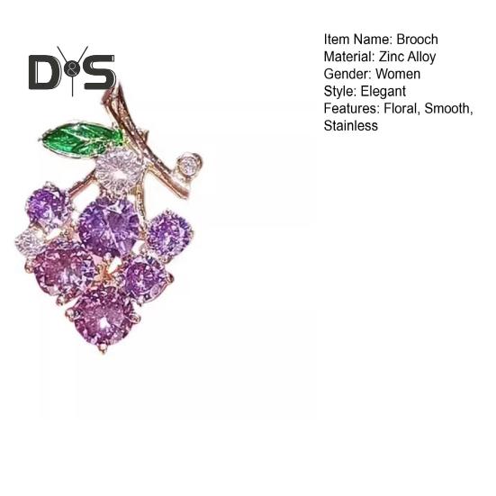 Women Brooch Floral Decor Stainless Hollow Exquisite Vintage Anti-slip Wear-resistant Coat Collar Hat Scarf Decoration Clothes Pin Garment Jewelry