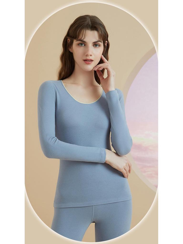 Aoweizi Бесшовная термосамосогревающаяся зимняя рубашка - Большой размер Базовый слой для ухода за кожей