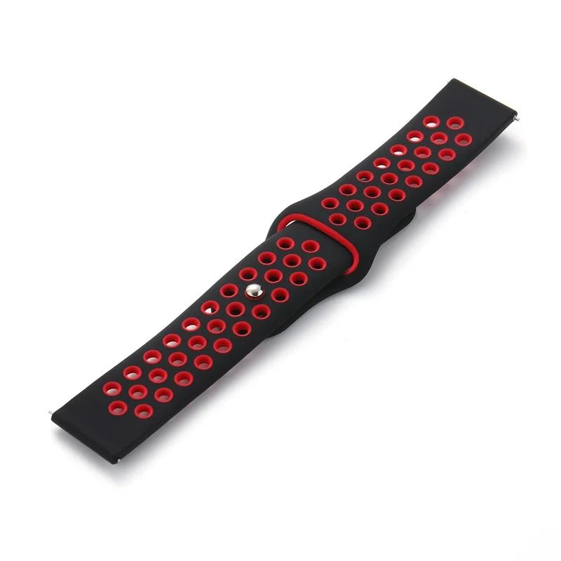 20mm Silicone Band for Samsung Galaxy Watch 7-FE-6-5-pro-4-Classic/active 2 22mm Sport Hole Bracelet Huawei GT 5-4-3 Watch Strap