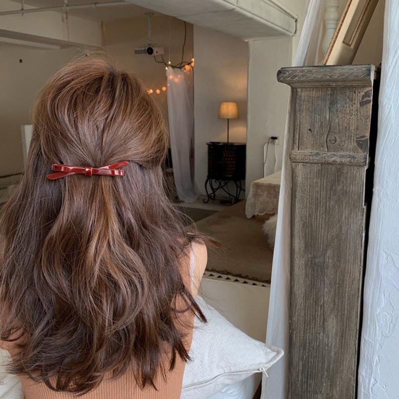 Fashion Advanced Sense Spring Clip Hairpin Headdress For Women Girls Sweet Bowknot Bangs Hair Clip Hair Accessories Gifts
