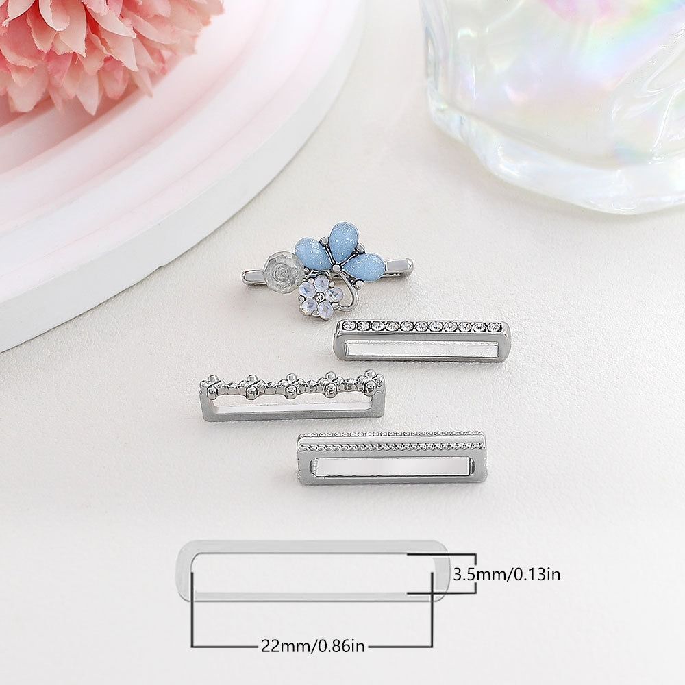 4 шт. Цветочный ремешок для часов, Металлические подвески для браслета для Apple Watch