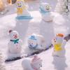 Cartoon Christmas Snowman Figurine Cute Snowman Statue Kids Gift Mini Snowman Ornament  Home Decor