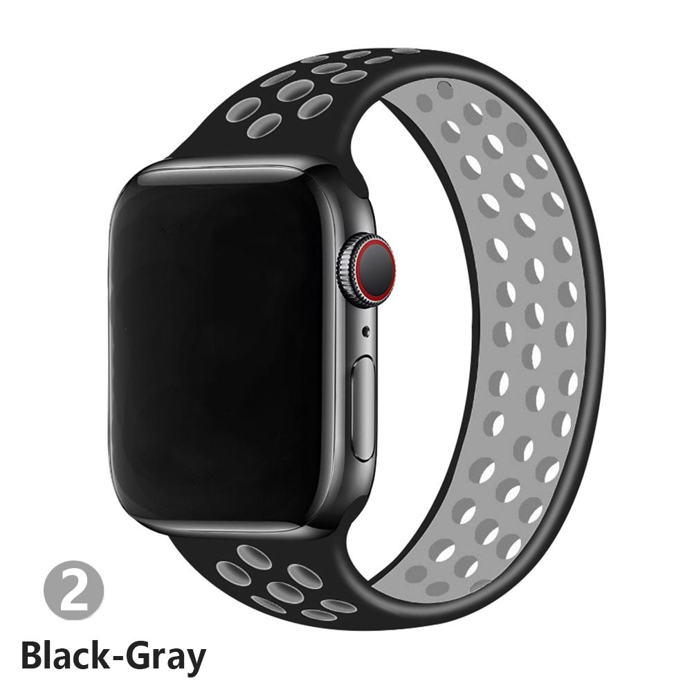 Ремешок Для Apple Watch Ремешок 45мм/41мм 44мм 40мм 49мм 42мм 45 мм силиконовый Эластичный одиночный браслет iWatch ultra 2 Серия 3 SE 6 7 8 9