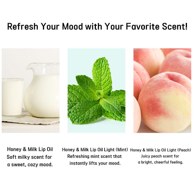 A'PIEU Honey Milk Lip Oil (Original / Mint / Peach) 5g (10 Options)