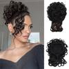 Synthetic Messy Bun Short Curly Ponytail Extension Elastic Drawstring Loose Hair Bun Hair Pieces For Women Wear