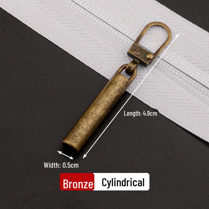 Metal Zipper Pull Tab with Removable Head for Clothing Repair and Accessories