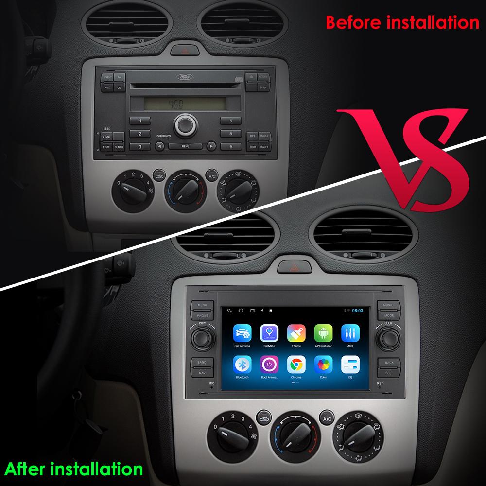 Автомобильная магнитола Hizpo 1G + 16G 2din 7 дюймов Android AutoRadio GPS для Ford Mondeo S-max Focus C-MAX Galaxy Fiesta Transition Fusion Connect kuga мультимедийная навигация