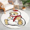 Cartoon Cat Circular Carpet Living Room Sofa Tea Table Floor Mat Study Computer Chair Mat Bedroom Bedside Carpet