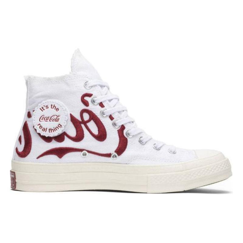 KITH x Coca-Cola/ Coca-Cola x Converse 1970-е Нескользящие Амортизирующие Высокие Кеды для Скейтбординга Унисекс Синие Белые Красные