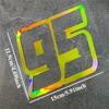 1pc Number 95 Motorcycles Laser Stickers Waterproof for Motorcycle Windshield Fuel Tank Tailbox Car Window Universal Vinyl Decal