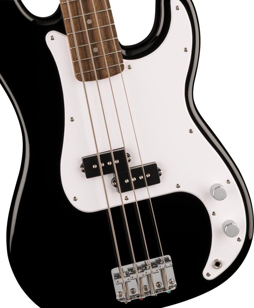 Fender Squier by Fender Squier Electric Bass Squier Precision Laurel White Black с мягким чехлом Sonic™ Bass®, накладкой на гриф, пикгардом,