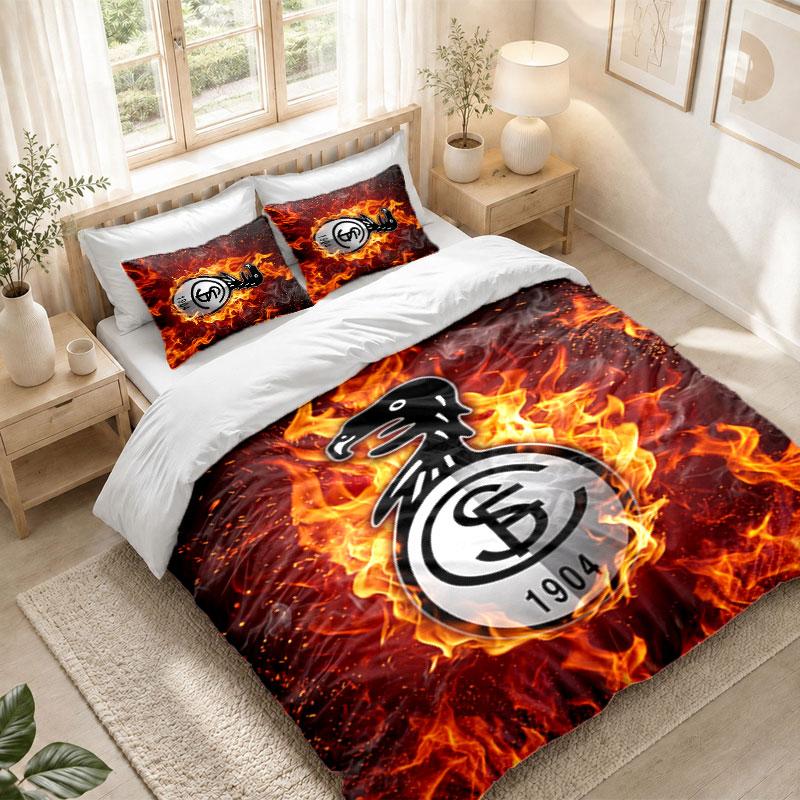 Bedding Set 1 Duvet Cover 2 Pillowcases SC Freiburg FC Print Bedroom Home Decoration
