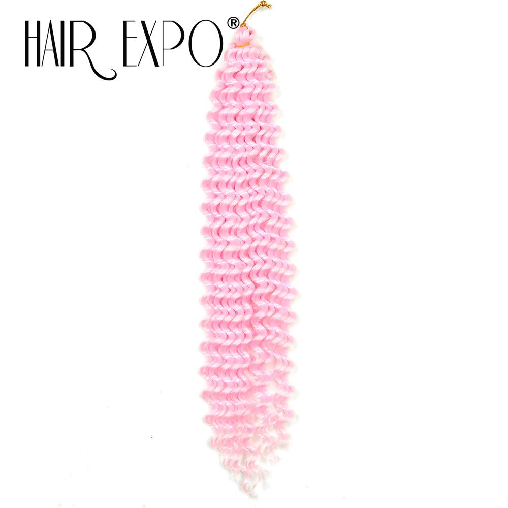 Deep Wavy Twist Crochet Hair 22 Inch Ocean Wave Crochet Hair Synthetic Deep Curly Crochet Hair Extensions Ombre Boho Braids Hair